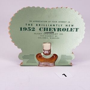 NEW Vintage rare 1952 CHEVROLET Dealer Promo CROWN JEWEL Perfume #1